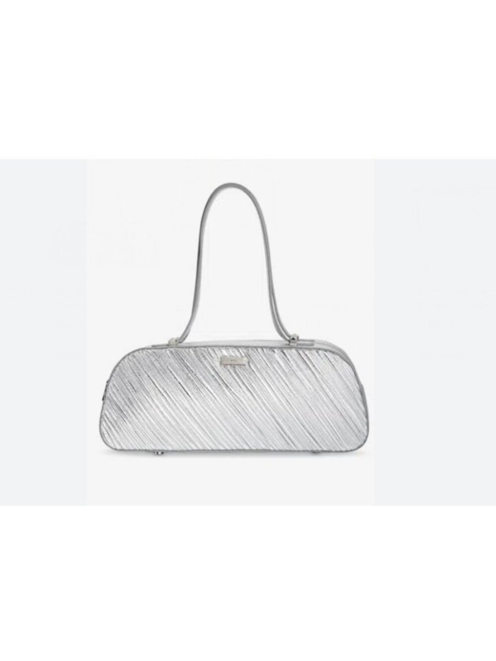 INC International Concepts Nedda quilted metallic satchel shoulder bag - Silver